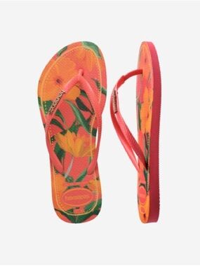 Havaianas Women's Slim Tropical Round Toe Sandals- Size 9/10